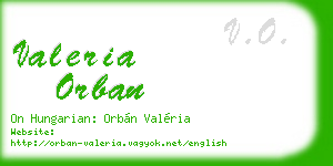 valeria orban business card