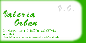 valeria orban business card